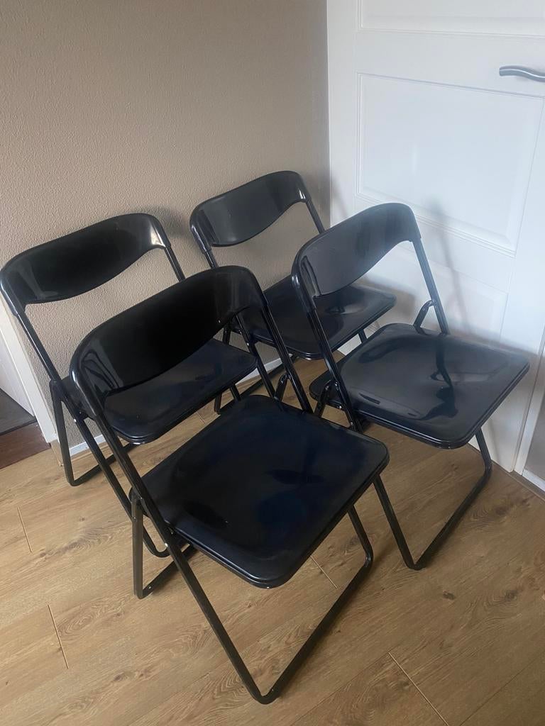 4 vintage Lerolin Italiaanse klapstoelen jaren 70, Ophalen, Zo goed als nieuw