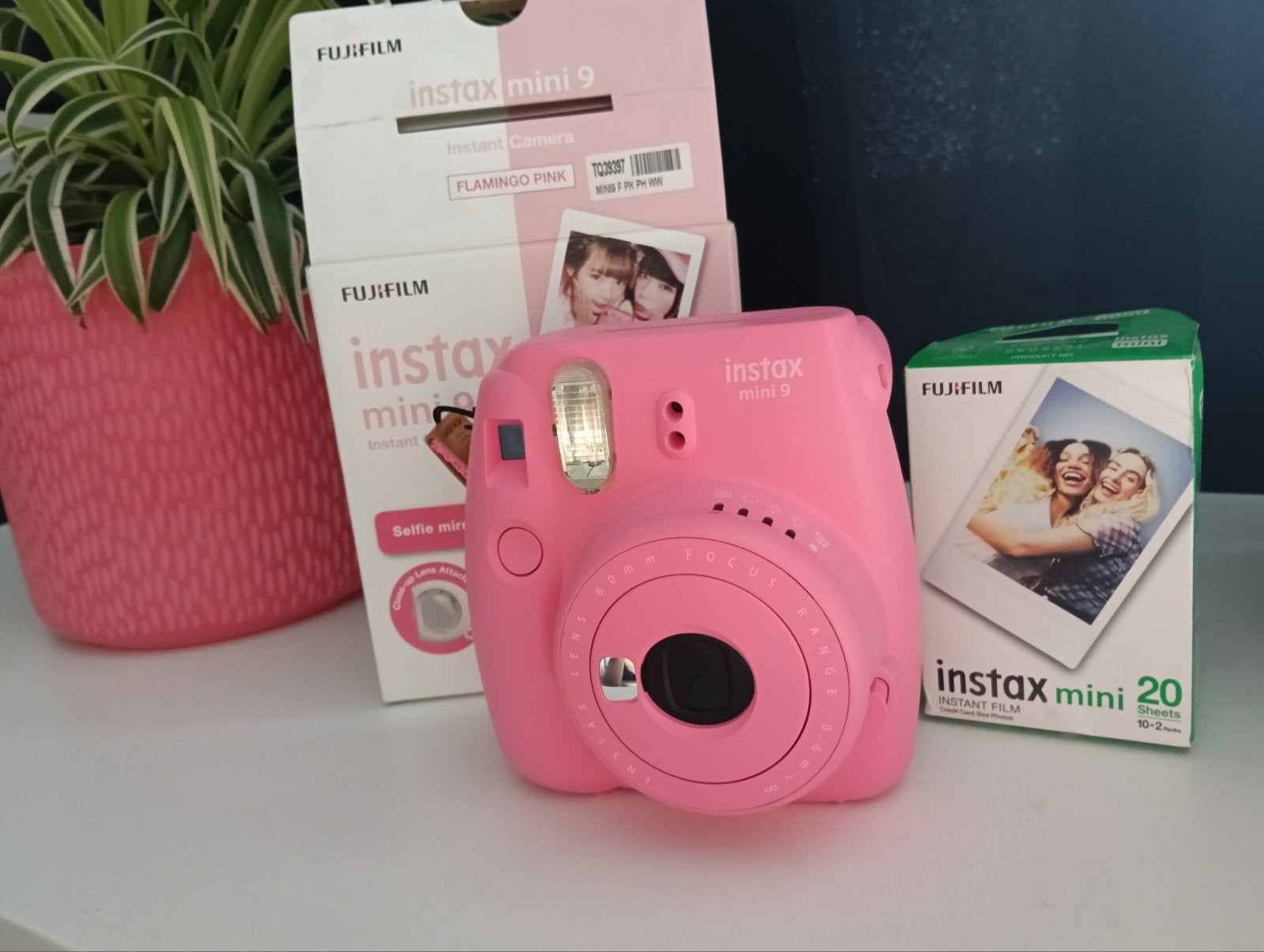 Fujifilm Instax Mini 9 Flamingo Pink Instant Camera, Ingebouwde flitser, Geheugenkaart, Instant camera, Ophalen of Verzenden