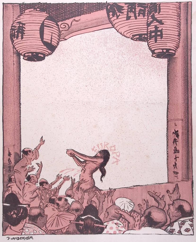 Spotprent over de Oorlog in Europa met Japans perspectief, Ophalen