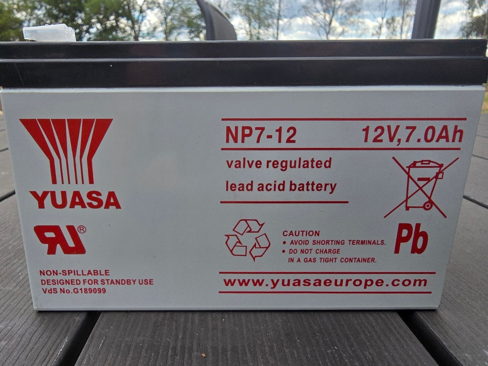 Yuasa NP7-12 Loodaccu 12V 7.0Ah, Ophalen