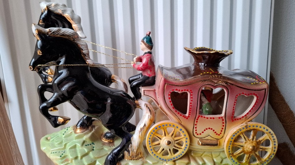 Koets met paarden porselein, Antiek en Kunst, Antiek | Porselein, Ophalen