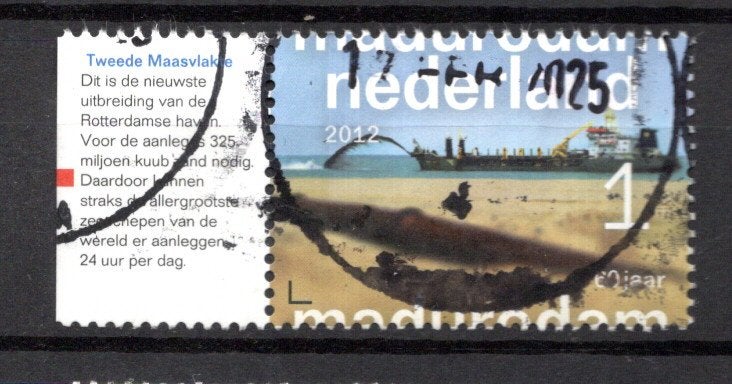 gestempelde zegel. Jaar 2012: Madurodam met tab, Ophalen of Verzenden, Na 1940, Gestempeld