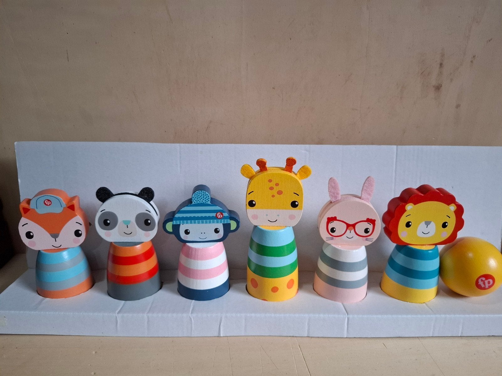 Fisherprice Houten Kegel Set. In perfecte staat., Ophalen of Verzenden, Zo goed als nieuw, Overige typen