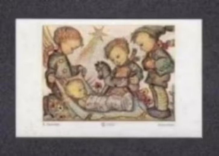 Bidprentje Hummel Kerst Kindje Jezus Kinderen., Ophalen of Verzenden, Bidprentje