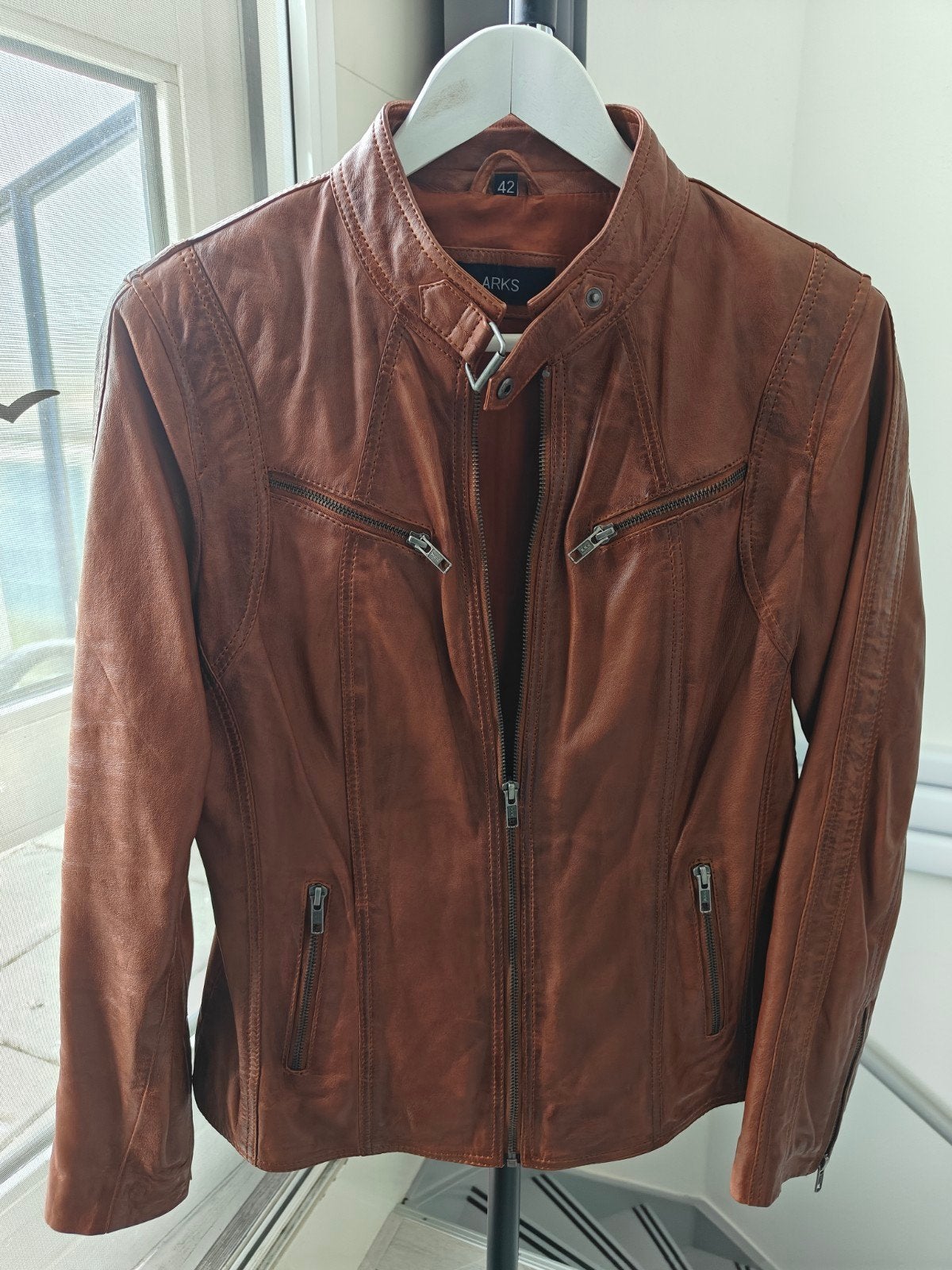 leren dames jasje maat 42 nieuw  cognac kleur,, Overige kleuren, Nieuw, ARKS, Ophalen