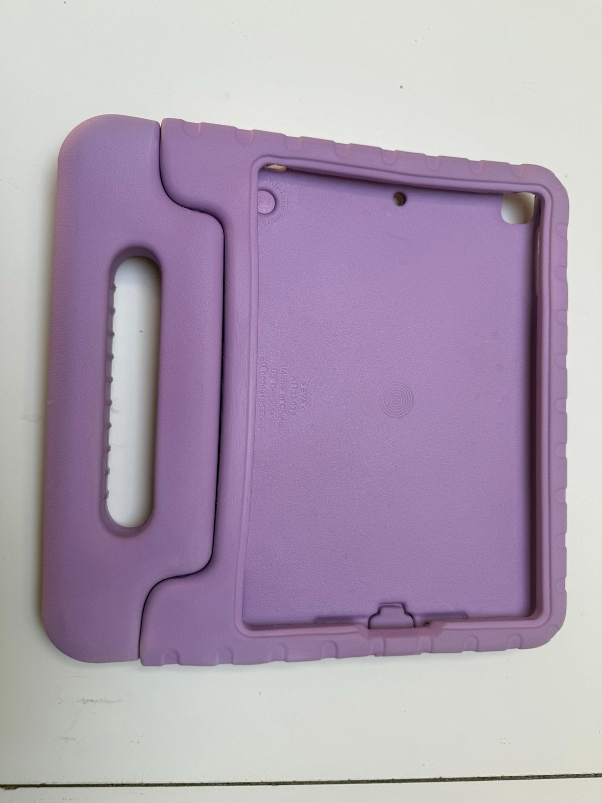 Paarse EVA Tablet Hoes met Handvat - Kinderen, Ophalen of Verzenden, Gebruikt, 10 inch, Bescherming voor- en achterkant