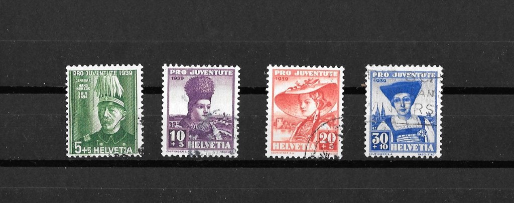 1939 Zwitserland serie Pro Juventute 1939, Ophalen of Verzenden, Gestempeld