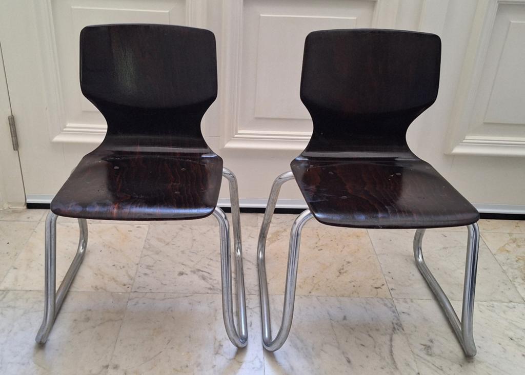 Vintage schoolstoelen (2 stuks) - Flototto, Ophalen