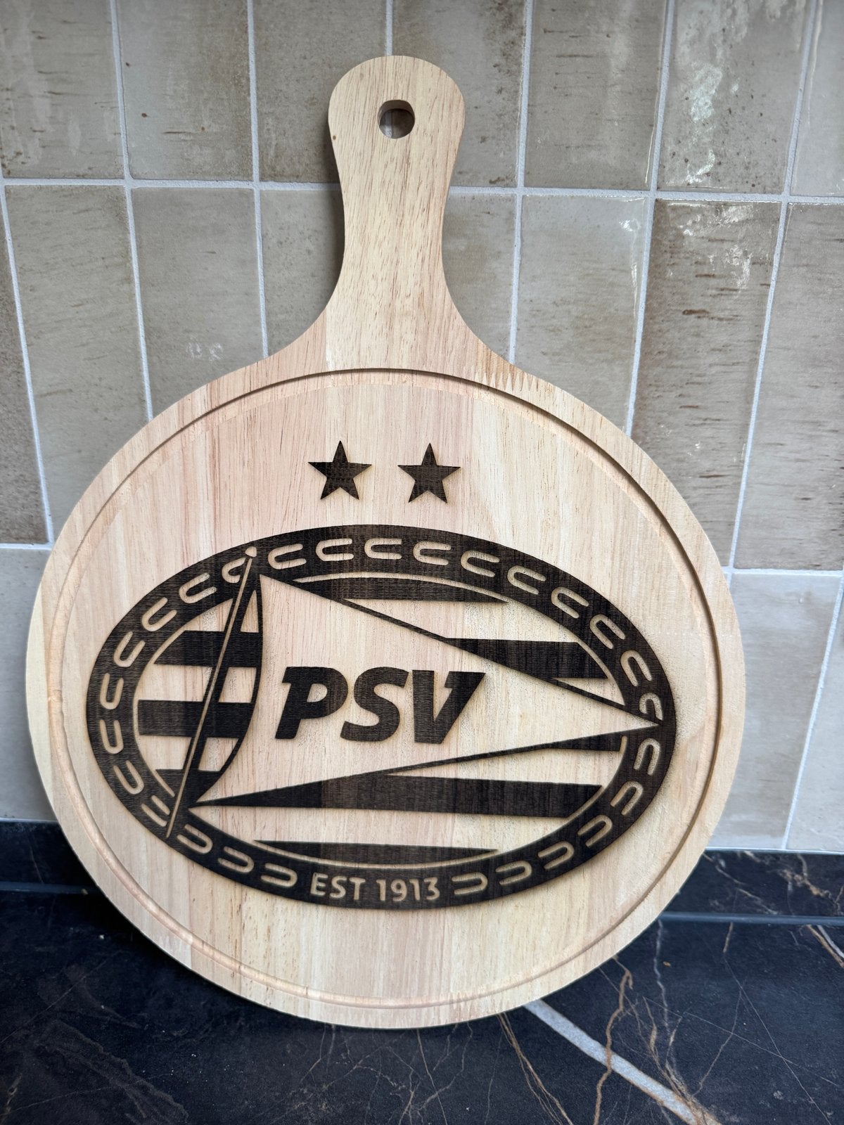 Borrelplank met PSV logo - 29,5cm doorsnee, Ophalen of Verzenden, Nieuw
