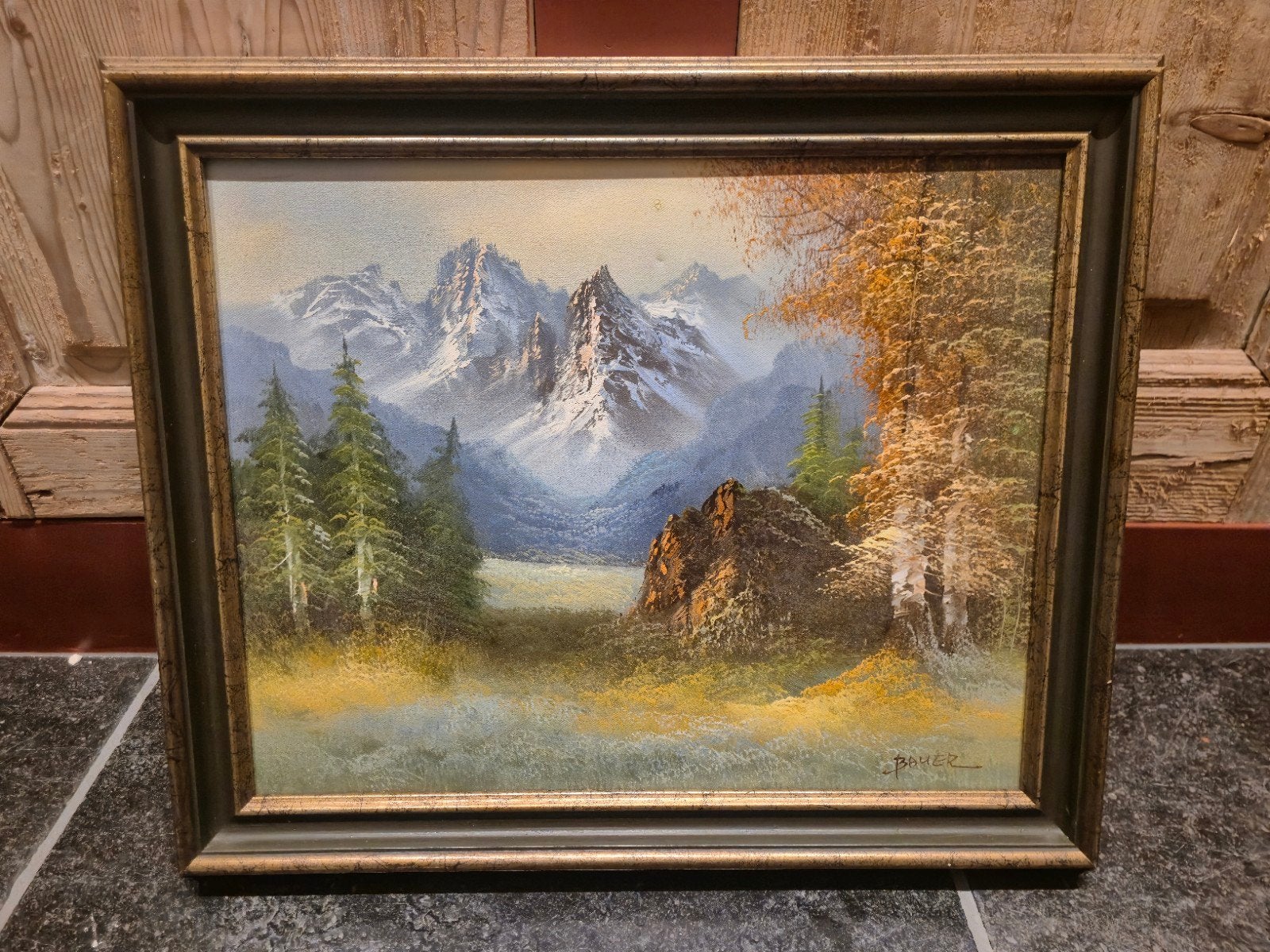 Schilderij 'Willie Bauer', Antiek en Kunst, Doek, Ophalen of Verzenden, Landschap, Olieverf
