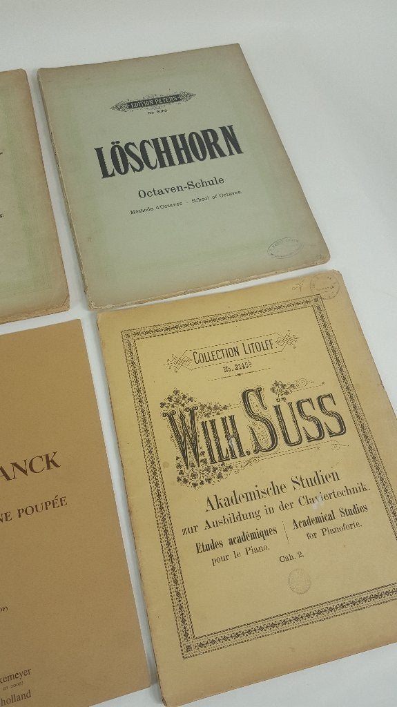 Partij antieke en oude bladmuziek, Czerny, Bach en meer. 5A9, Gebruikt, Klassiek, Ophalen of Verzenden, Artiest of Componist