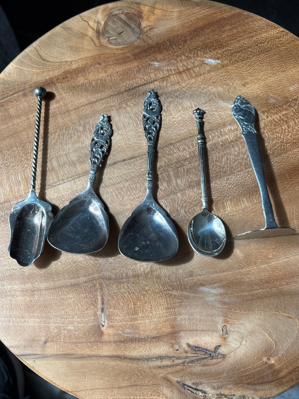 Set van 5 antieke zilveren lepels - Gero Zilmeta, Antiek en Kunst, Ophalen of Verzenden