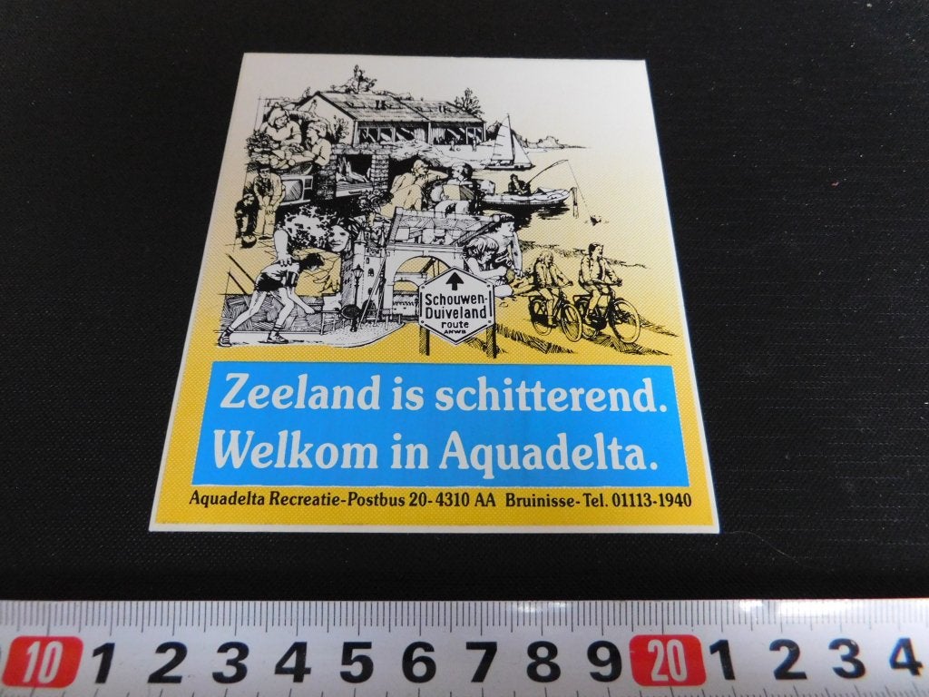 sticker Bruinisse Zeeland is schitterend Welkom in Aquadelta, Ophalen of Verzenden, Zo goed als nieuw