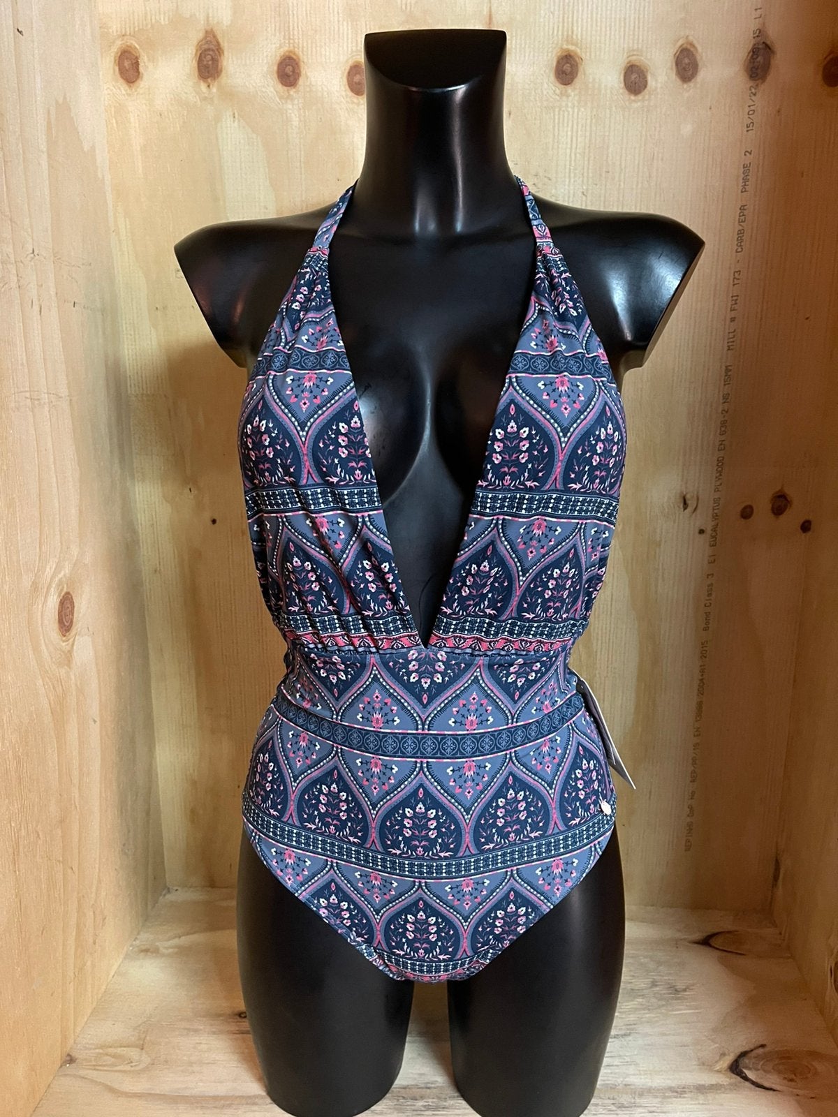 Roxy halter badpak maat s, Verzenden, Nieuw, Blauw, Badpak