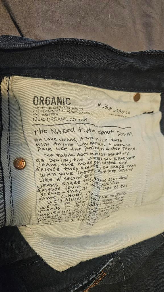 Nudie Jeans Thin Finn Black Dust W33 L34, Ophalen of Verzenden