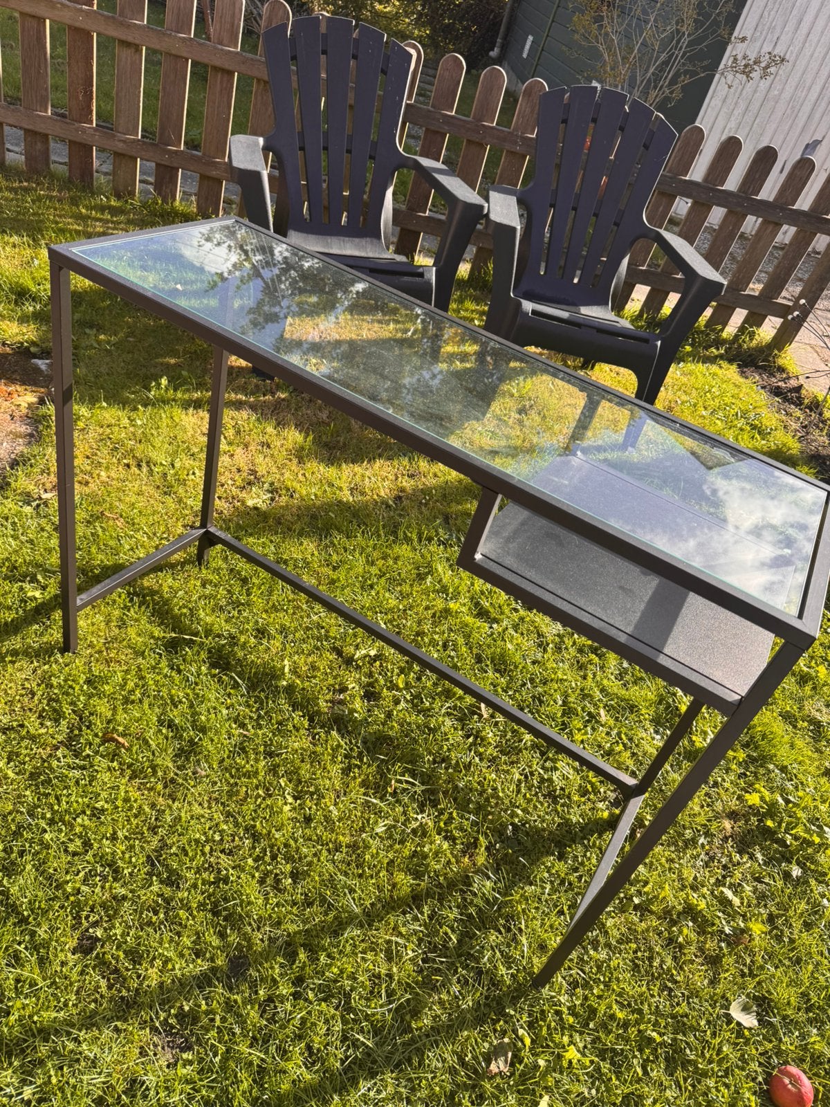 Glazen bureau/ sidetable, Ophalen, Gebruikt, Zwart, Overige typen