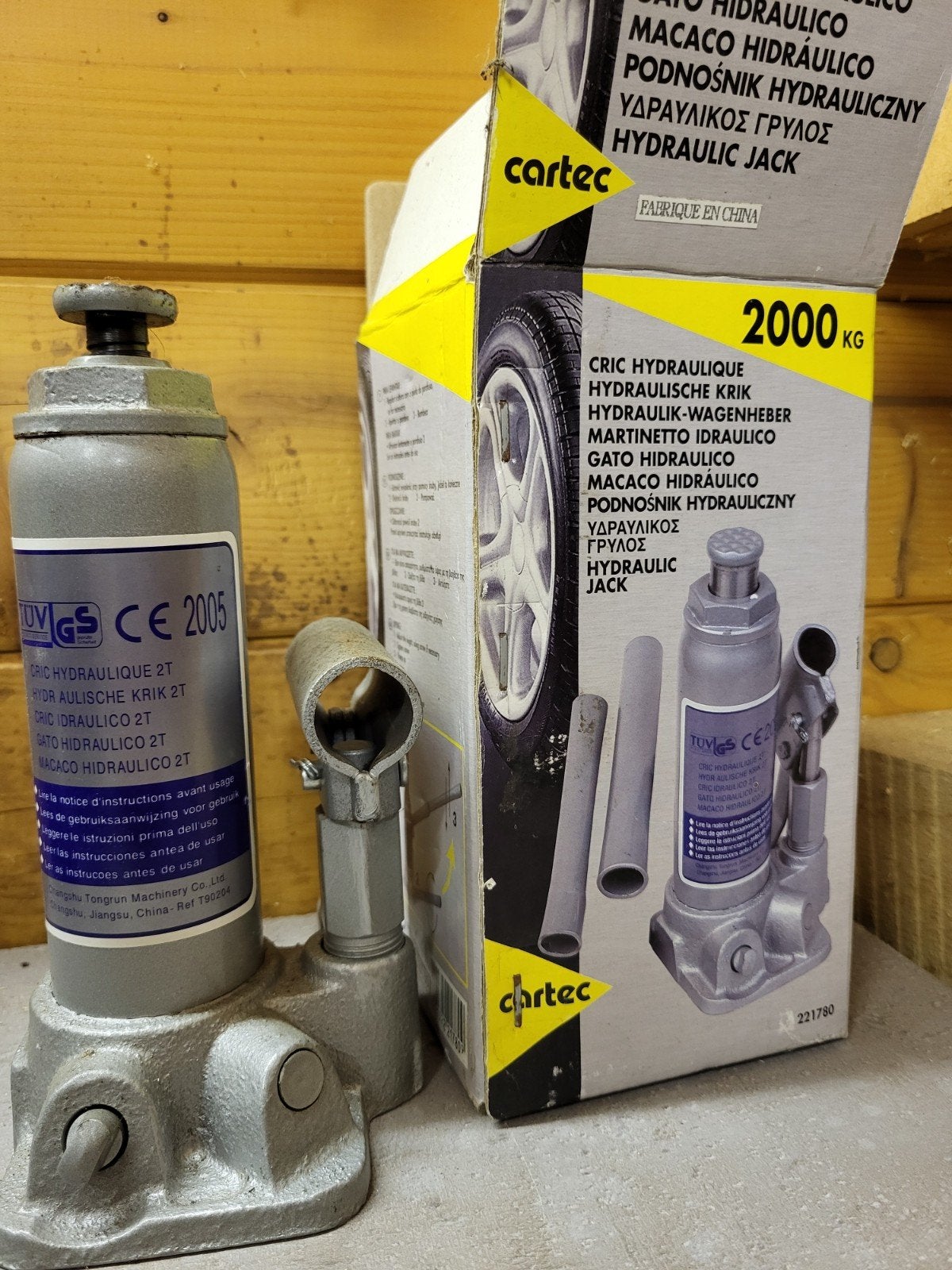 Cartec Hydraulische Potkrik 2000 kg, Auto diversen, Ophalen of Verzenden, Gebruikt, Hydraulisch, Potkrik