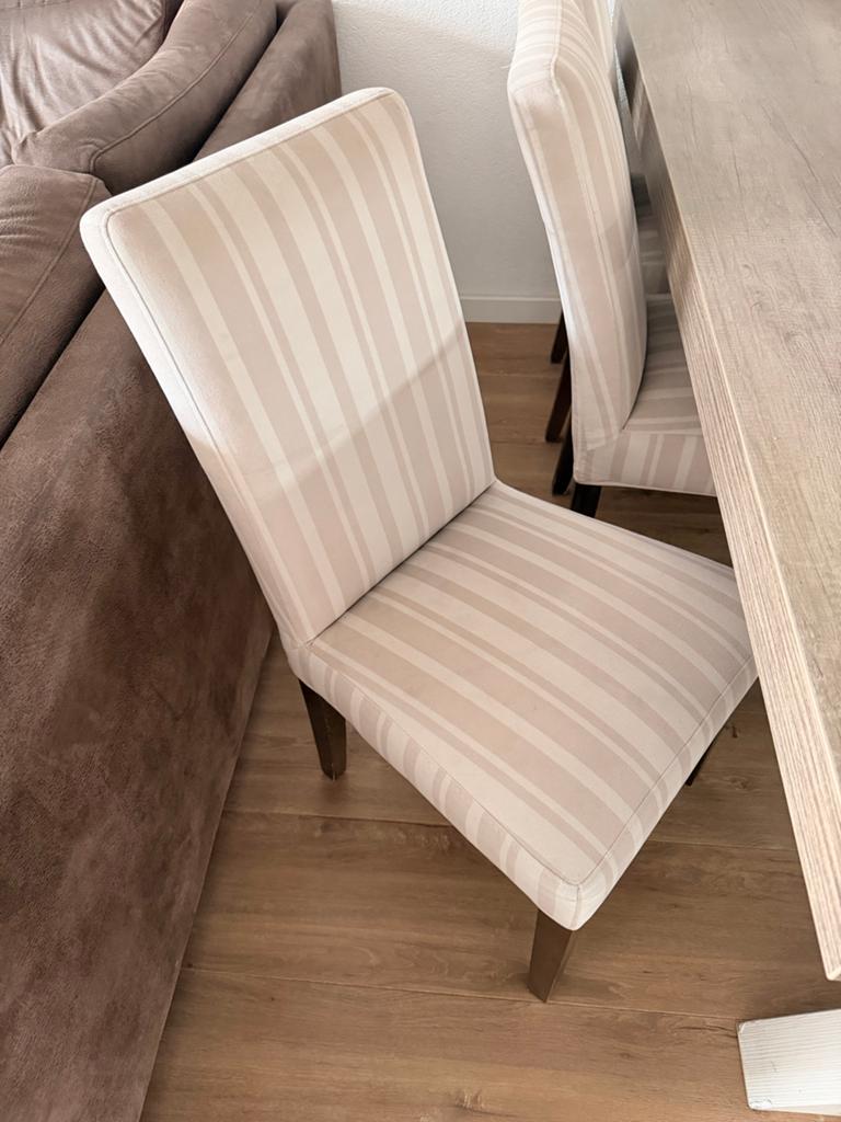 Gratis - 6 eetkamerstoelen in goede staat, Ophalen, Gebruikt, 200 cm of meer, 50 tot 100 cm