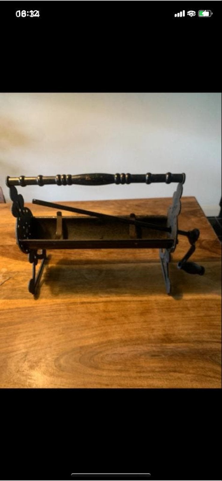 Vintage papierrolhouder van gietijzer, Ophalen of Verzenden