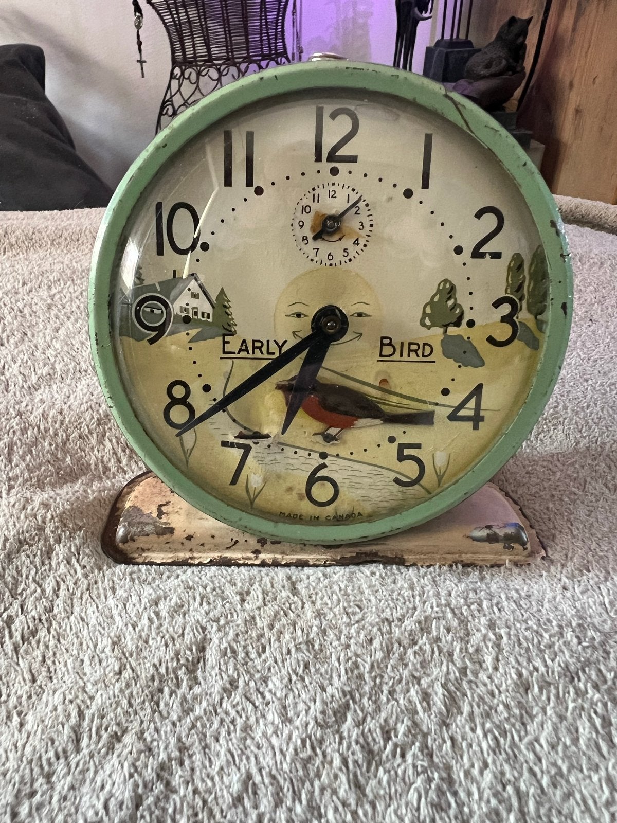 Vintage Canadese wekker 'Early Bird' - Jaren '40, Ophalen of Verzenden