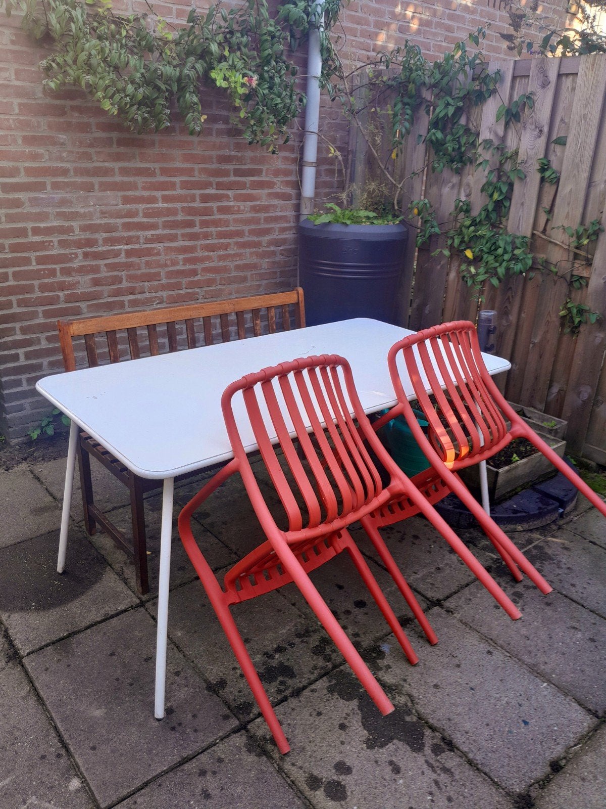 tuintafel, Tuin en Terras, Ophalen, Gebruikt, Rvs