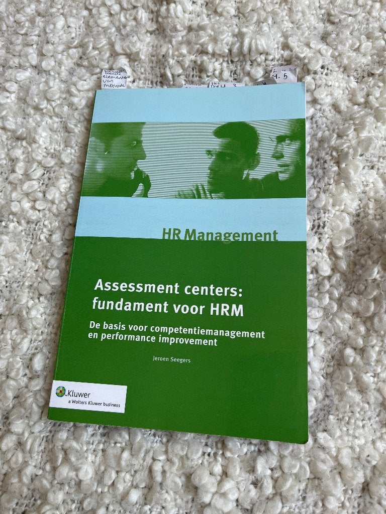 Assessment centers: fundament voor HRM, Boeken, Ophalen of Verzenden, Wolters Kluwer, Management, Zo goed als nieuw