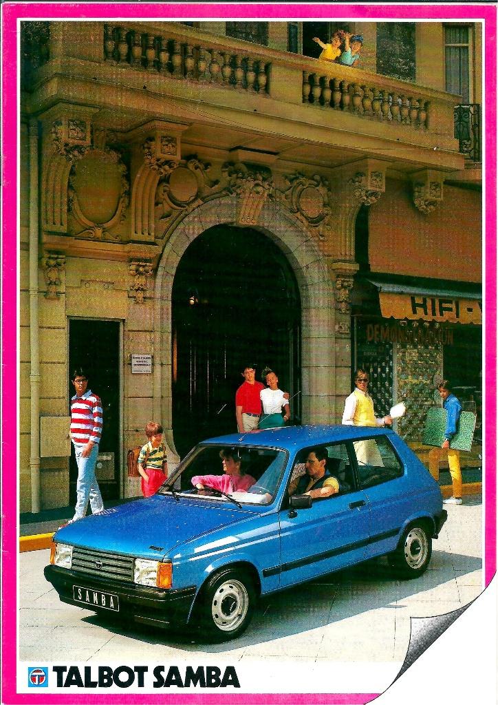 Folder Talbot Samba 1983, Boeken, Auto's | Folders en Tijdschriften, Ophalen of Verzenden, Gelezen, Overige merken