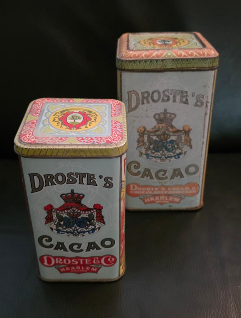 Vintage, Droste voorraad blikken, Ophalen of Verzenden, Gebruikt, Overige, Droste