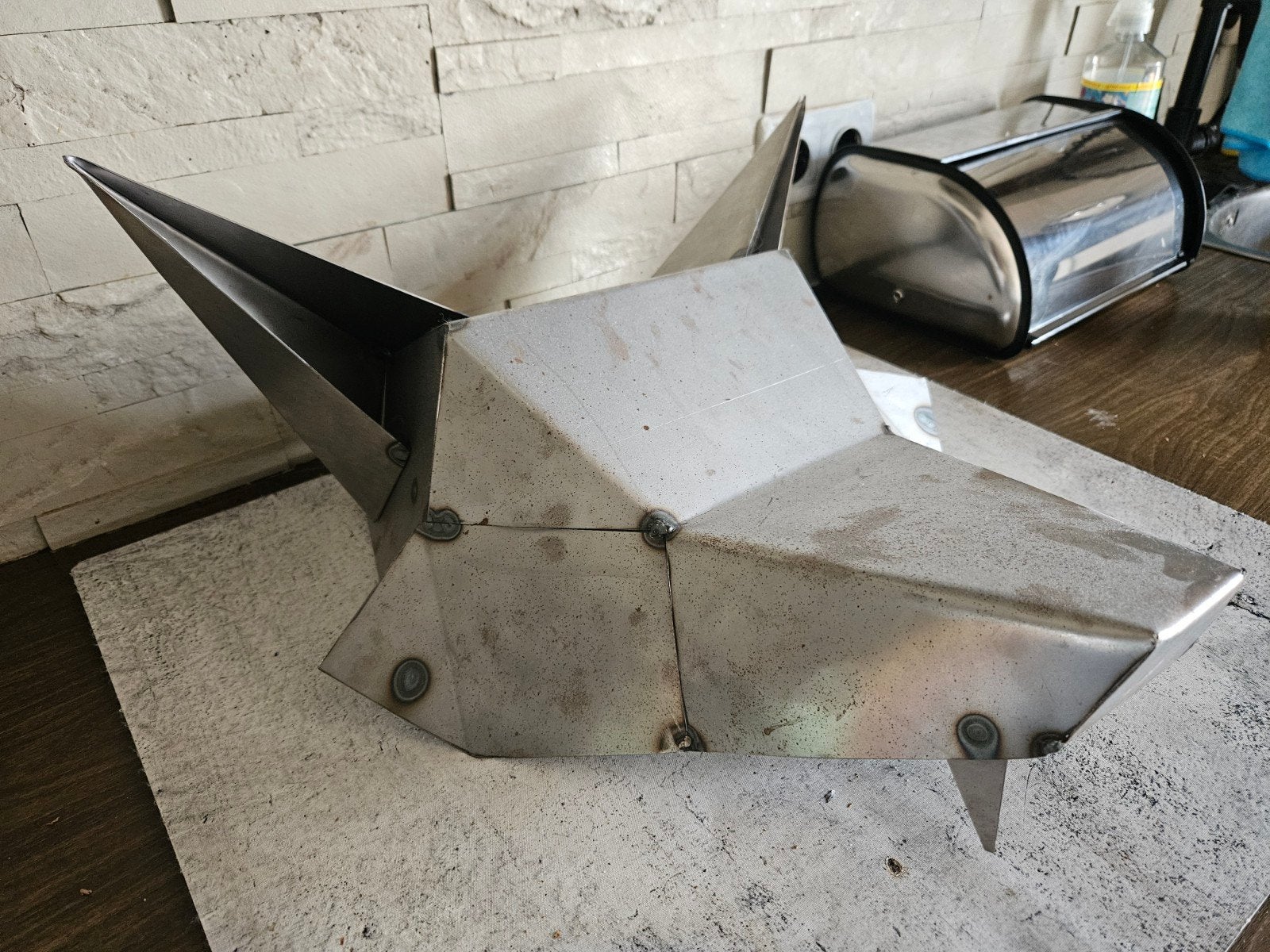 Gaaf vos/wolf masker, Ophalen of Verzenden, Minder dan 50 cm, Schilderij, Minder dan 50 cm