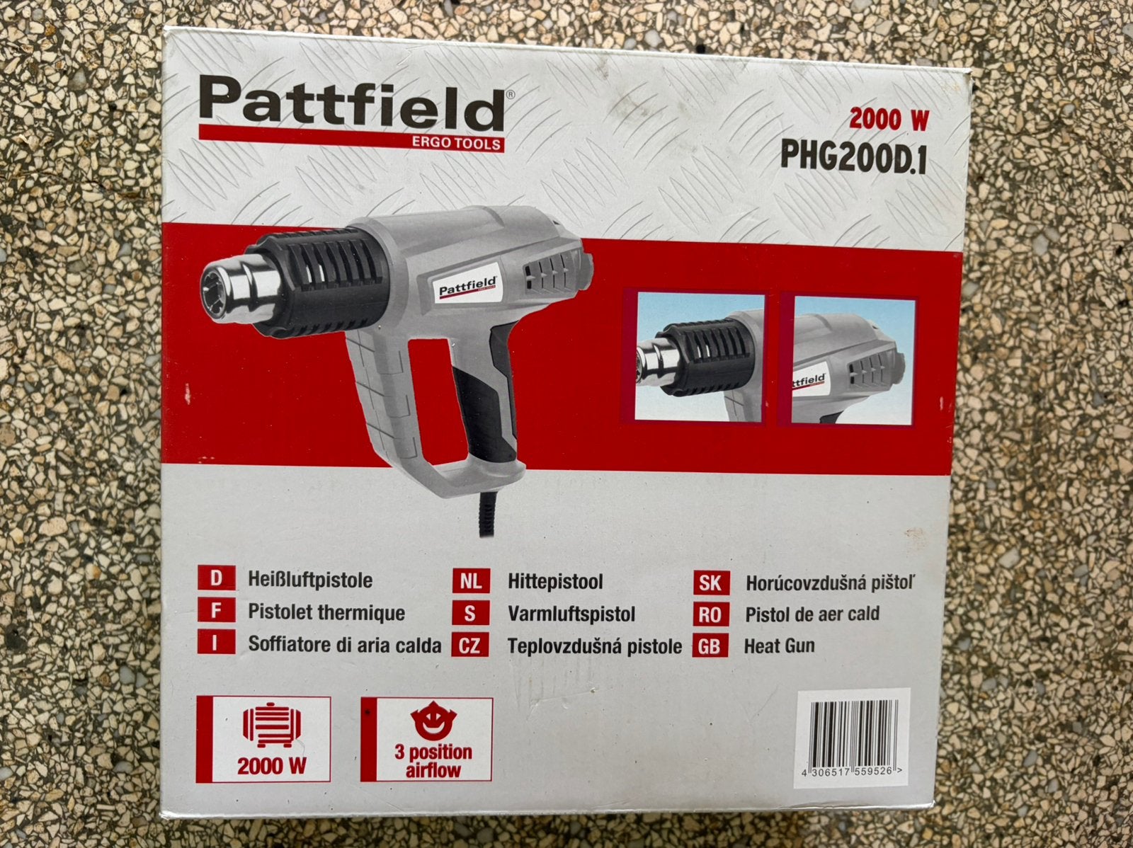 Pattfield Heteluchtpistool 2000W, Ophalen of Verzenden, Nieuw