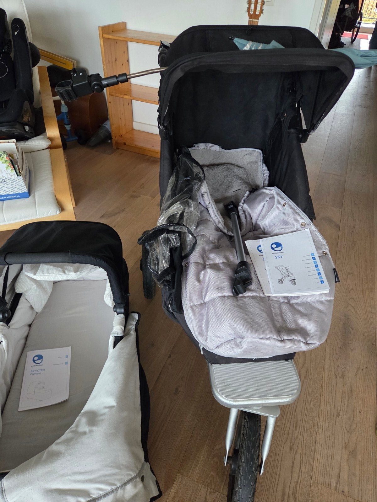 Easywalker Sky kinderwagen met reiswieg en accessoires, Gebruikt, Met reiswieg, Ophalen, Kinderwagen