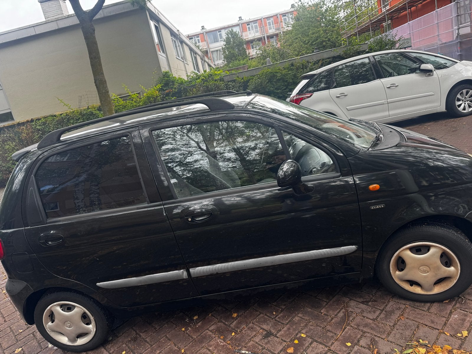 Daewoo Matiz 1.0 2004 Zwart, Auto's, Voorwielaandrijving, 64 pk, 771 kg, Zwart