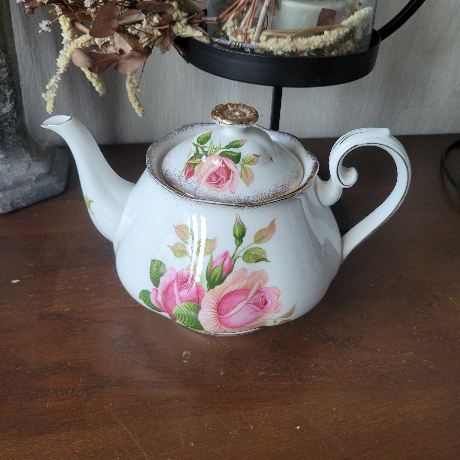 royal albert anniversary rose theepot., Ophalen of Verzenden