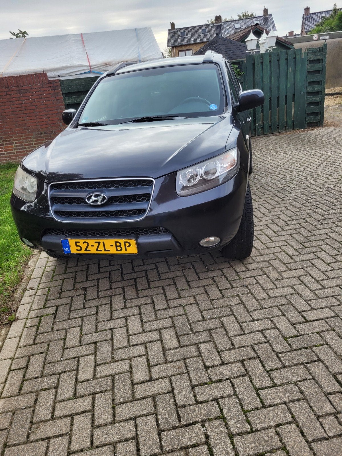 Hyundai Santa Fe 2.2 Crdi 2WD AUT 2008 Zwart prijs 3800€, Auto's, 1748 kg, Santa Fe, 2000 kg, Zwart