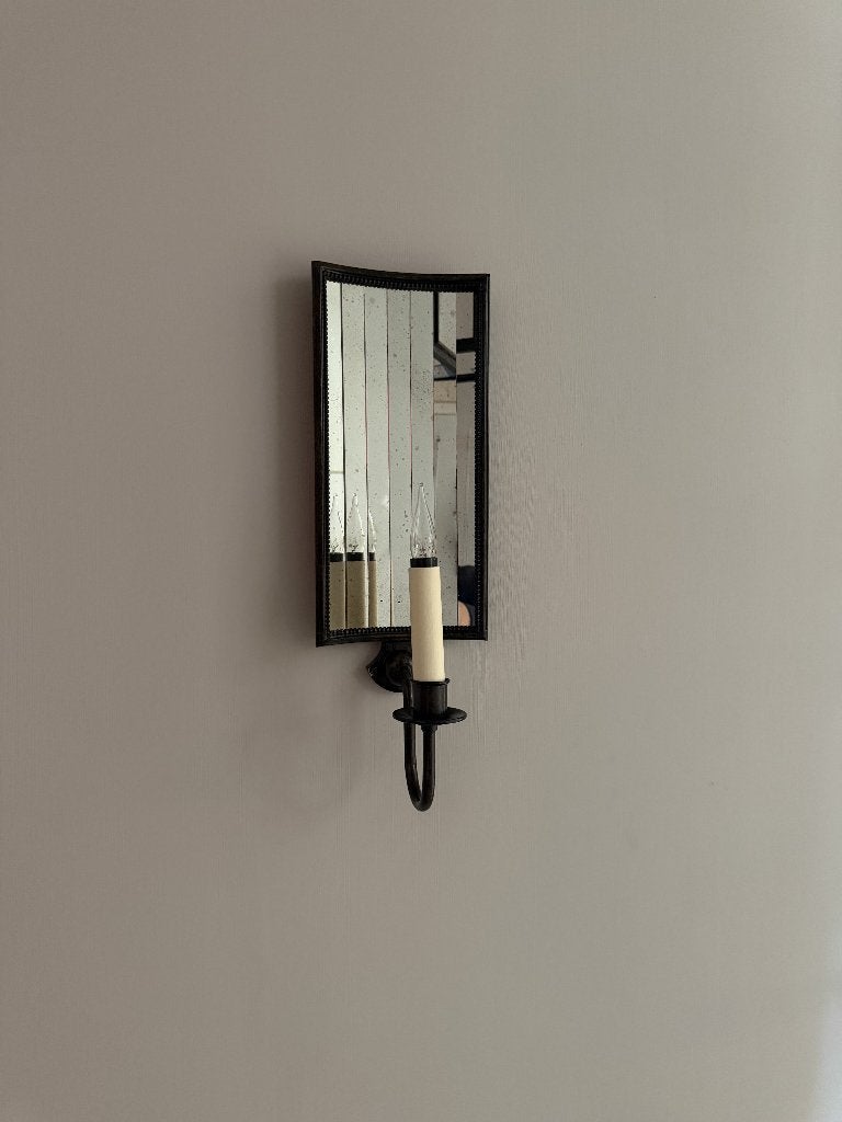 VAUGHAN - TOLE AND MIRROR WALL LIGHT, Ophalen of Verzenden, Zo goed als nieuw, Wandlamp, E14 (klein)