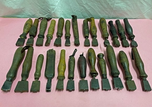 Schoenmakersgereedschap verzameling kantlikkers (25x), Ophalen of Verzenden