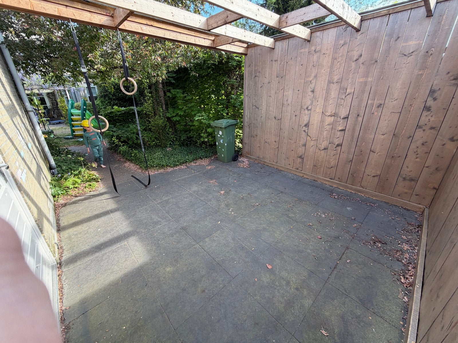 Terrastegels Antraciet 60x60x6 cm, 32 hele tegels + extra, Tuin en Terras, Ophalen, Gebruikt, 10 m² of meer, Beton
