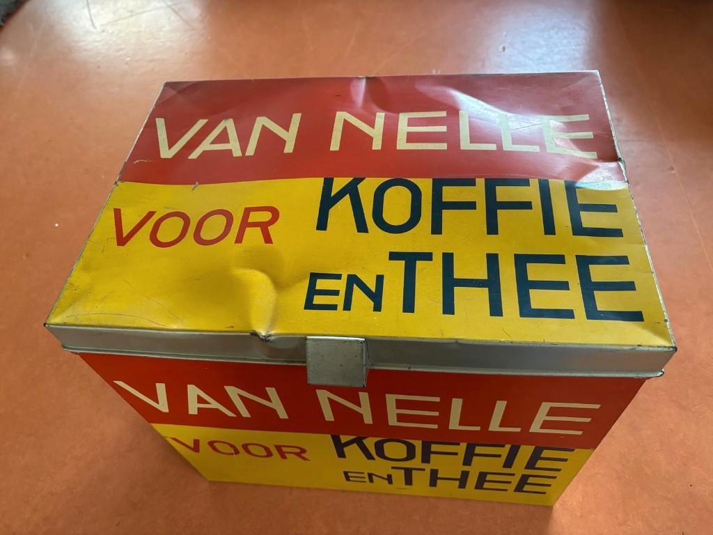 Groot winkelblik van Van Nelle, Verzamelen, Blikken, Ophalen of Verzenden, Gebruikt, Koffie, Van Nelle