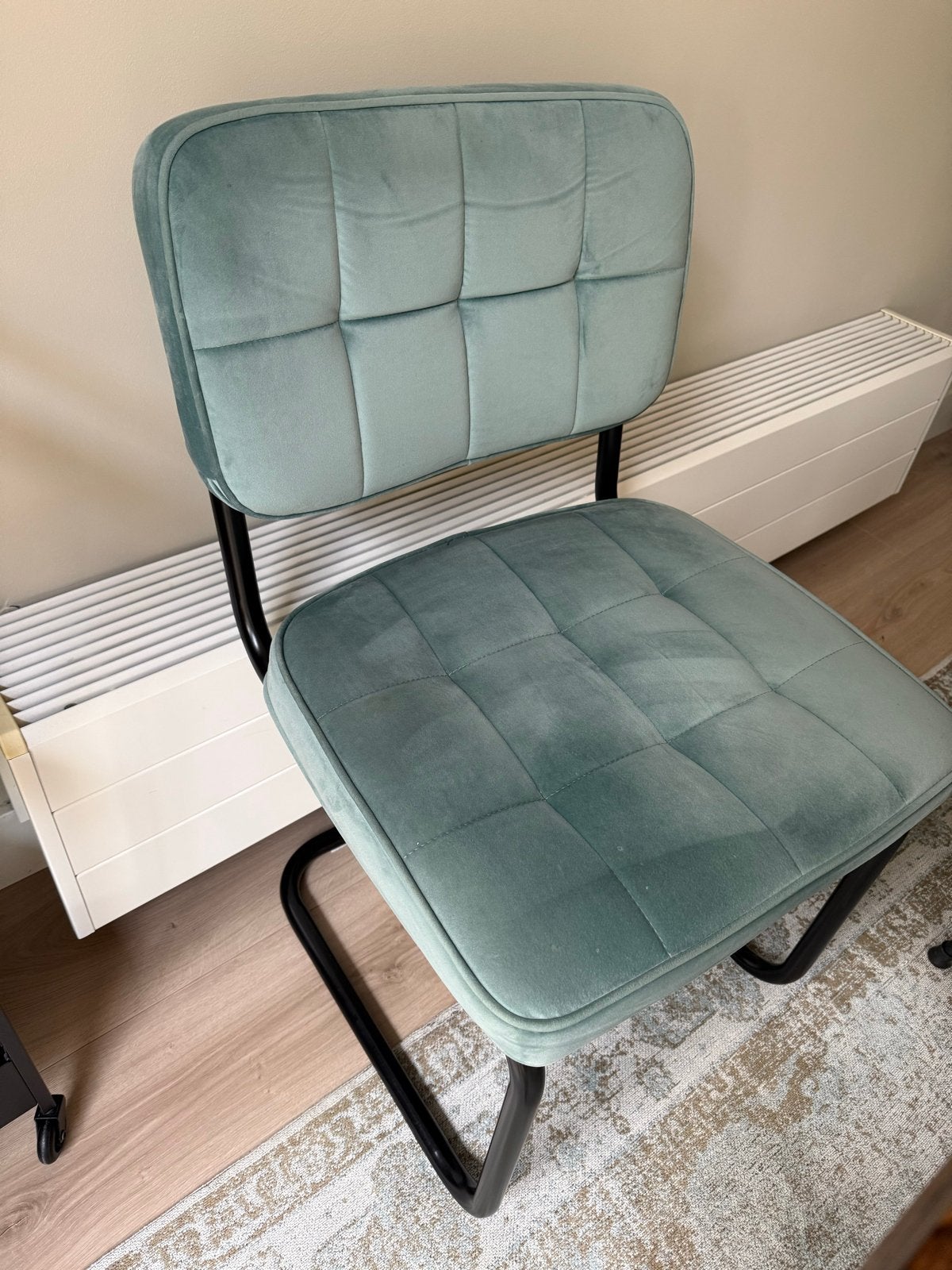 4x Eijerkamp eetkamerstoelen, groen/blauw, zo goed als nieuw, Ophalen, Overige kleuren, Zo goed als nieuw, Vier