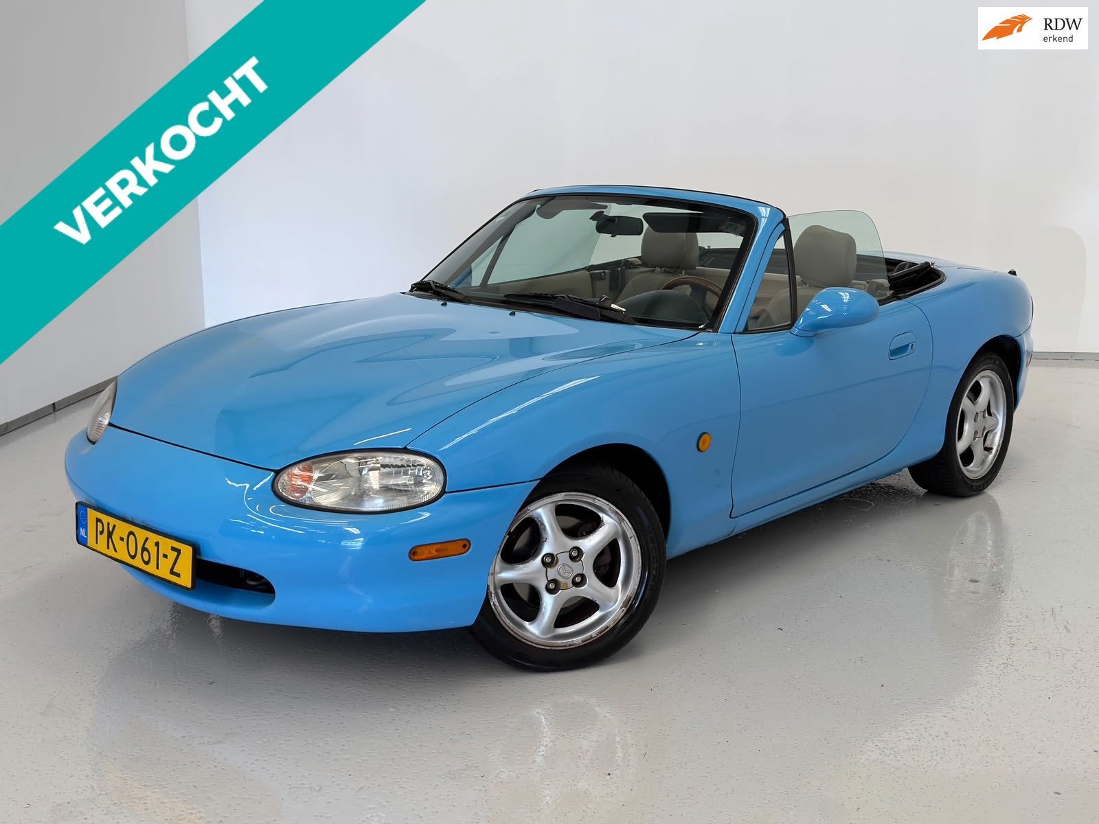 Mazda MX-5 1.8i / Hardtop / 140pk / LM-velgen, Auto's, Euro 2, Achterwielaandrijving, Beige, 4 cilinders