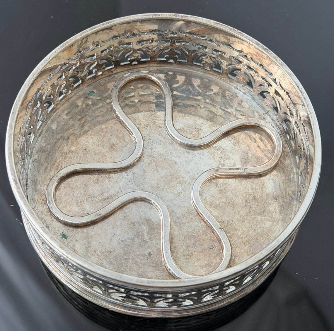 Christofle silver plated bottle coaster - flessenbak, Verzamelen, Verzenden, Gebruikt, Frankrijk, Overige typen