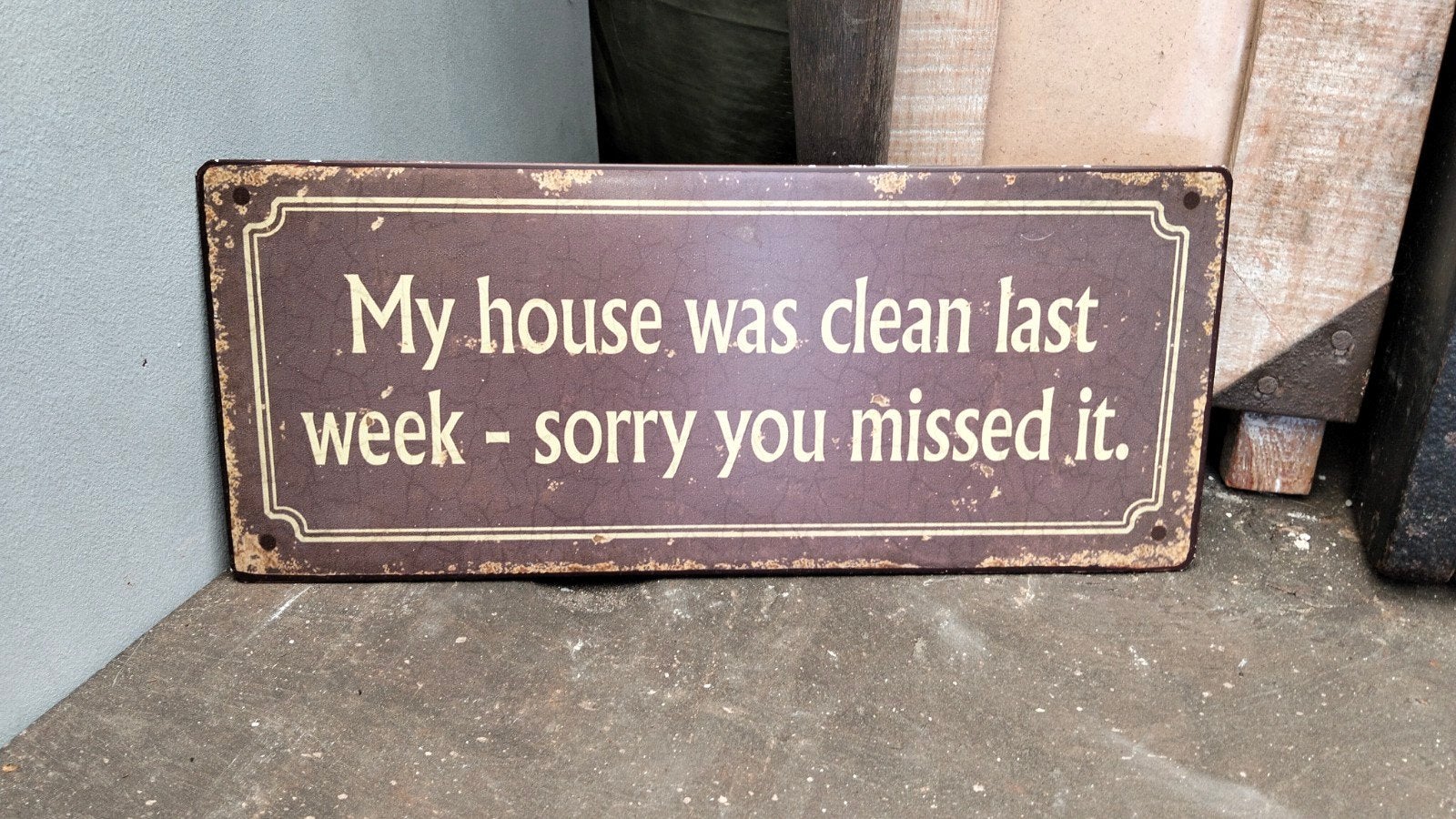 Brocante tekstbordje clean
Tekstbord tekst bord, Tekstbord, Gebruikt, Ophalen of Verzenden, .