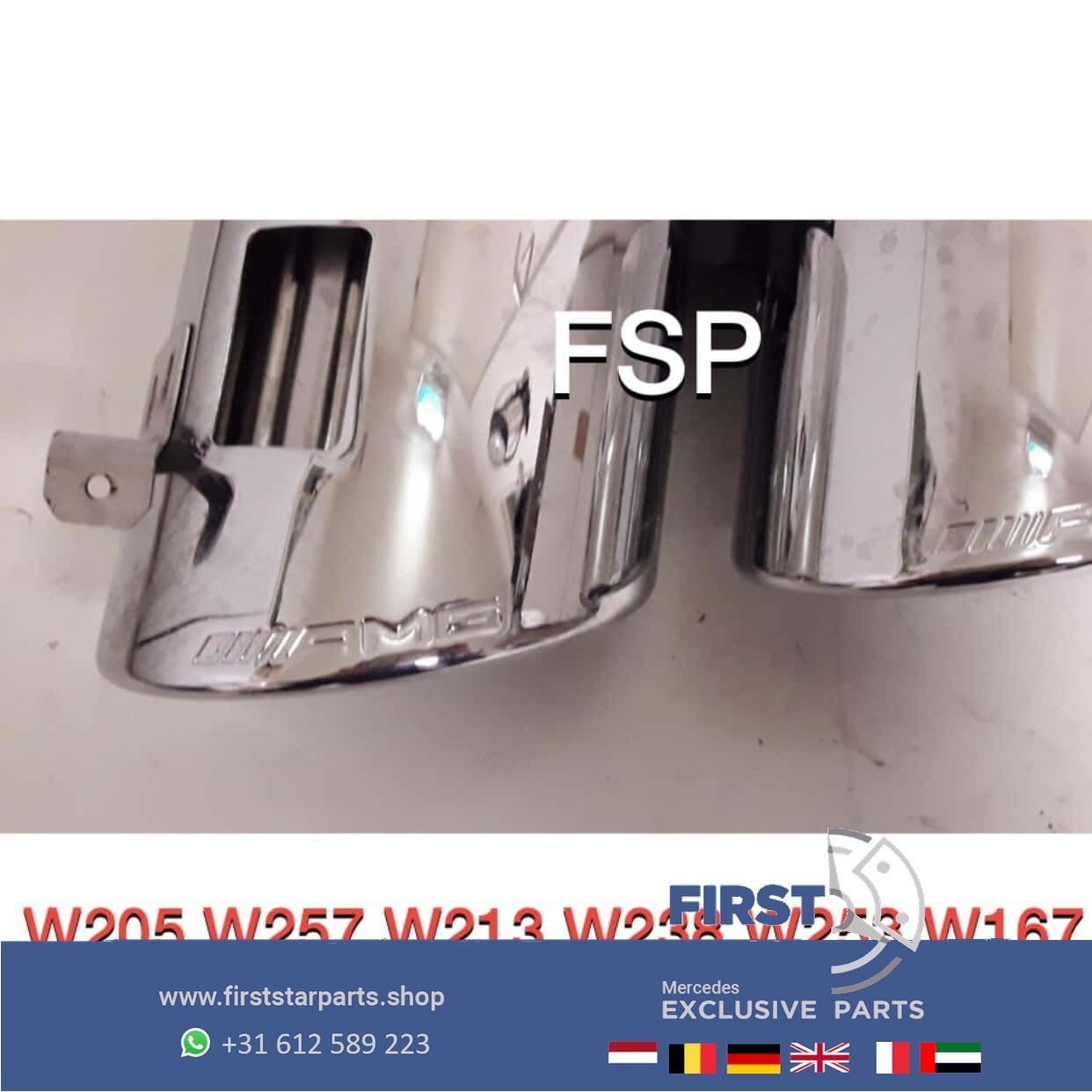 2020 FACELIFT 43 53 AMG UITLAATSIERSTUKKEN SET ORIGINEEL Mer, Gebruikt, -, Ophalen of Verzenden, -