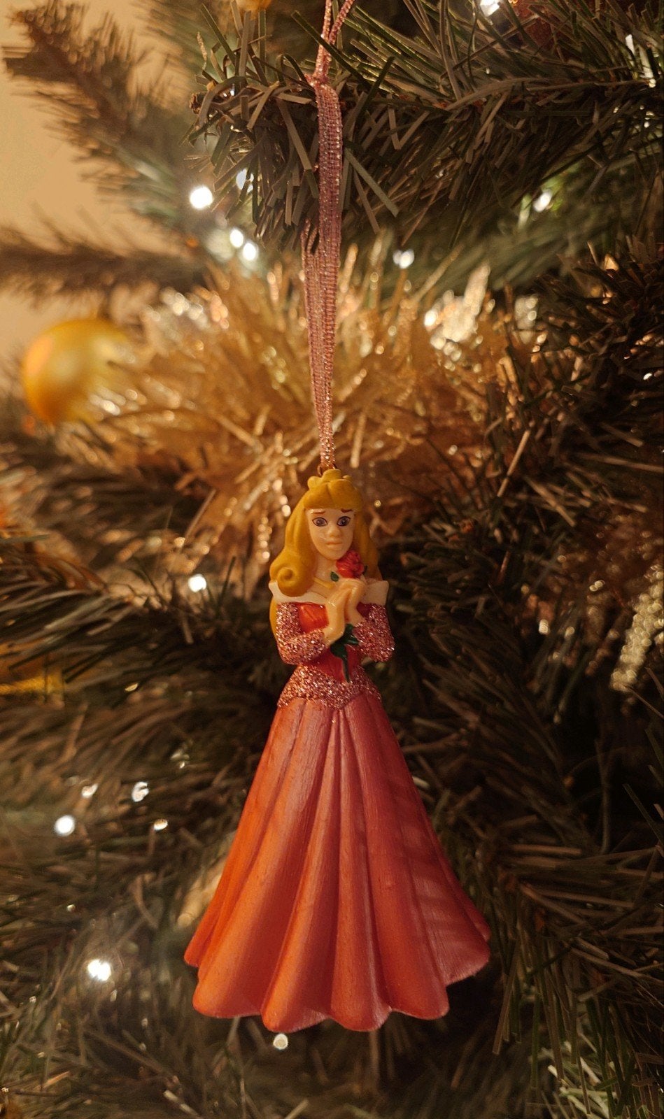 Disney prinses Doornroosje kerst ornament hanger kerstbal, Ophalen of Verzenden, Sneeuwwitje of Doornroosje, Zo goed als nieuw