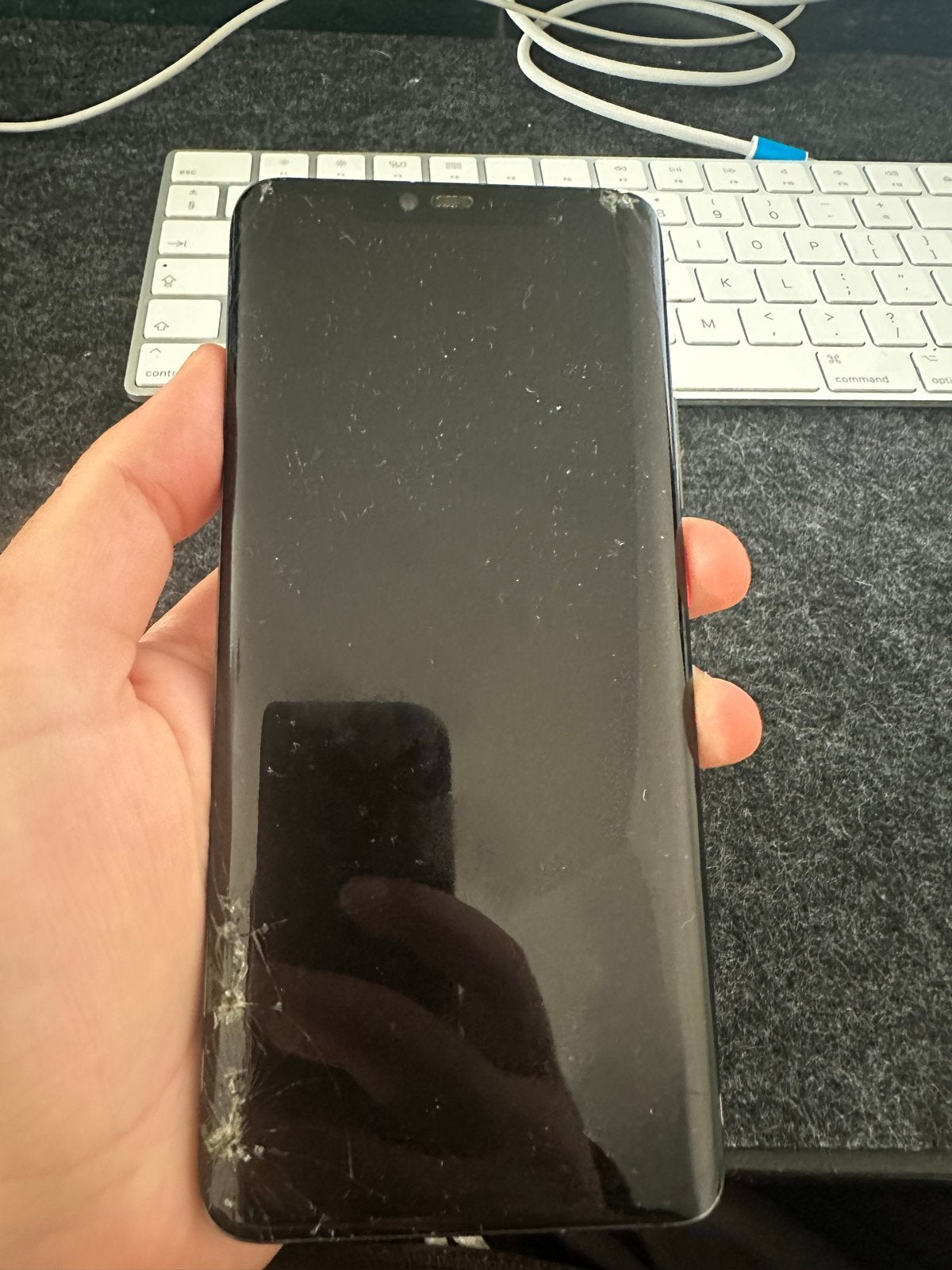 Huawei P30 Pro LYA-L29 - Gebruikt met barsten, Gebruikt, Zwart, Touchscreen, Ophalen of Verzenden