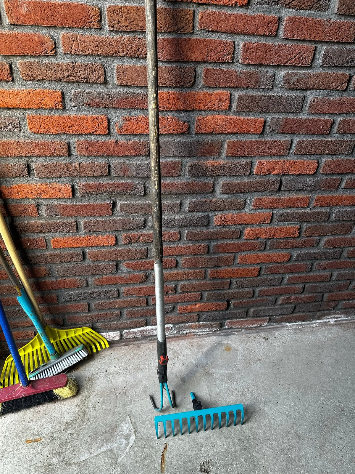 Gardena Hark en Drietand Set met Universele Stok, Ophalen, Nieuw, Hark