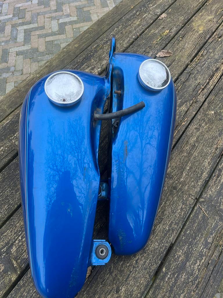 Harley Davidson FXR Benzinetank 5 gallon - Blauw, Motoren, Ophalen, Gebruikt