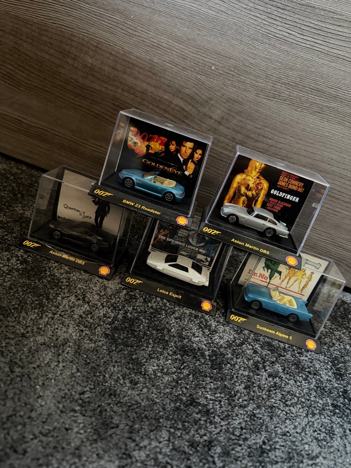 James Bond 007 Shell Collectie - 5 Miniatuur Auto's, Ophalen of Verzenden, Nieuw, Auto, Overige merken