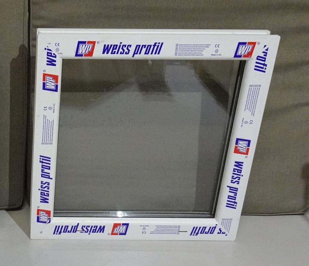 Weiss Profil - Vast Raam 60 x 60 cm NIEUW, Doe-het-zelf en Verbouw, Glas en Ramen, Ophalen, Gevelraam of Ruit, Minder dan 80 cm