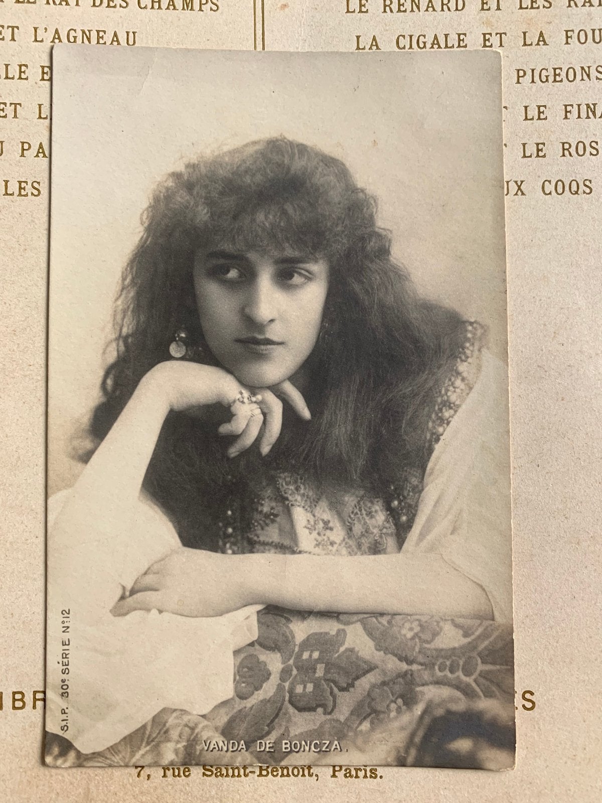 1902 Actrice - Vanda de Boncza - lang haar (SL), Ophalen of Verzenden, Voor 1920, Gelopen, Sterren en Beroemdheden